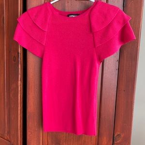 ✨3/15✨ Hot Pink Express short sleeve shirt, size small